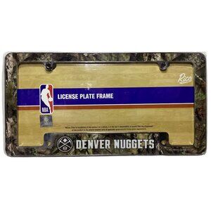 Denver Nuggets Licensed NBA Metal Chrome Camo License Plate Frame New